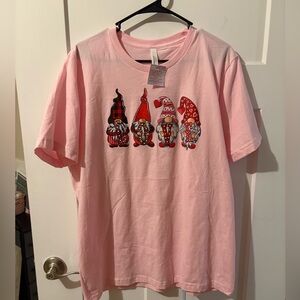 Pink Gnome Valentines Day Tee